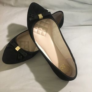 Vince Camuto Black Flats with Gold Accents 11